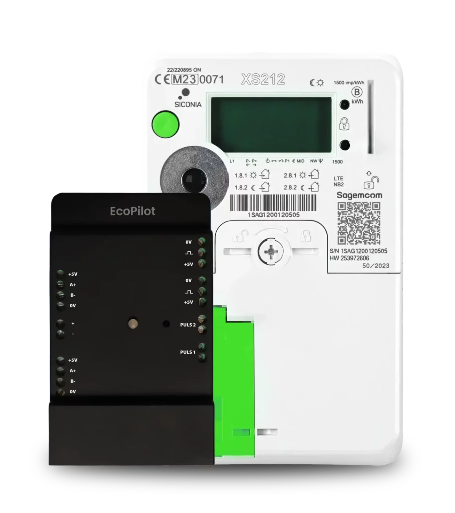 compteur électrique intelligent accompagné d'un appareil EcoPilot